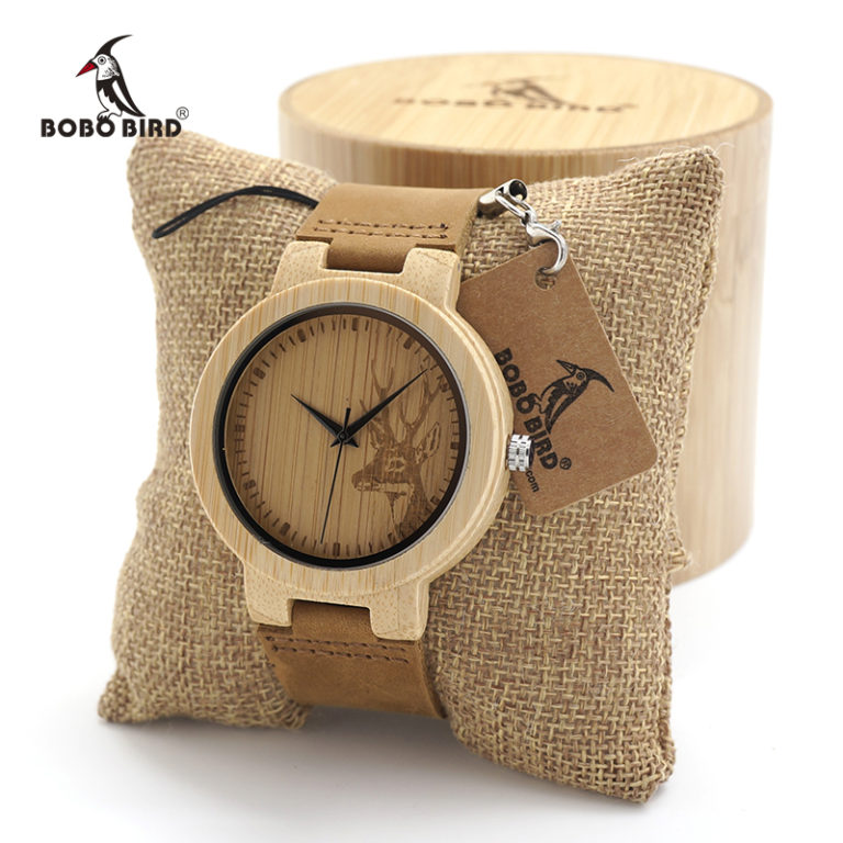 BOBO BIRD Men's wooden watches Simple Deer Design Men Top Brand Wood Bamboo quartz Wrist Watch in gift box 1 BOBO BIRD Men's wooden watches Simple Deer Design Men Top Brand Wood