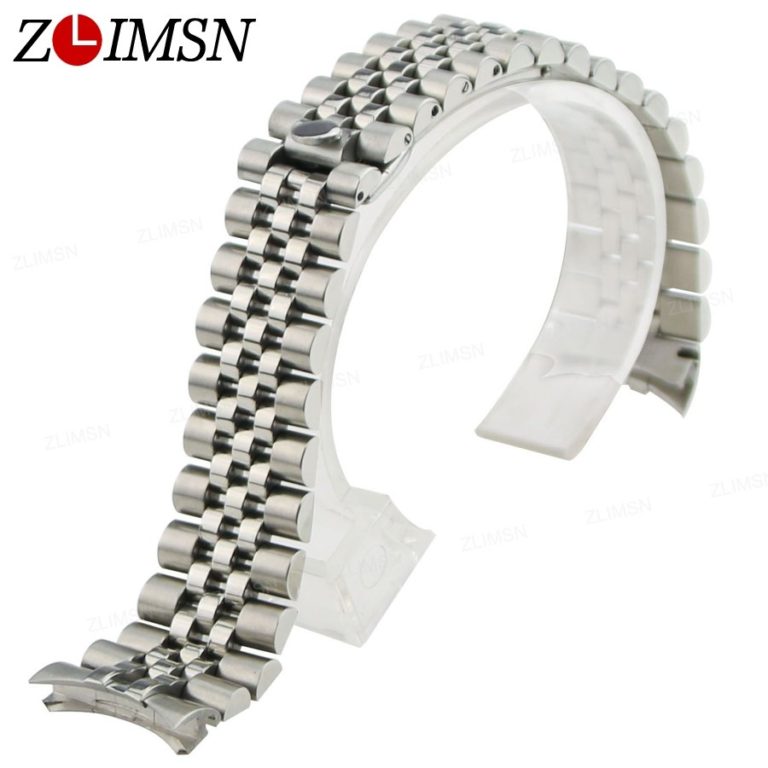 ZLIMSN Steel Watchband Watch Strap 13mm 20mm Bands Silver Rosegold