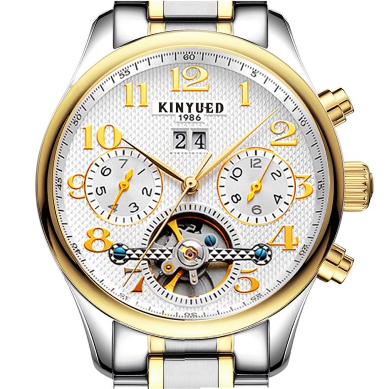 2017 Kinyued Skeleton Tourbillon Mechanical Watch Automatic Men Stainless steel strap Mechanical Wrist Watches Reloj Hombre 2 Kinyued Skeleton Tourbillon Mechanical Watch Automatic Men Stainless steel