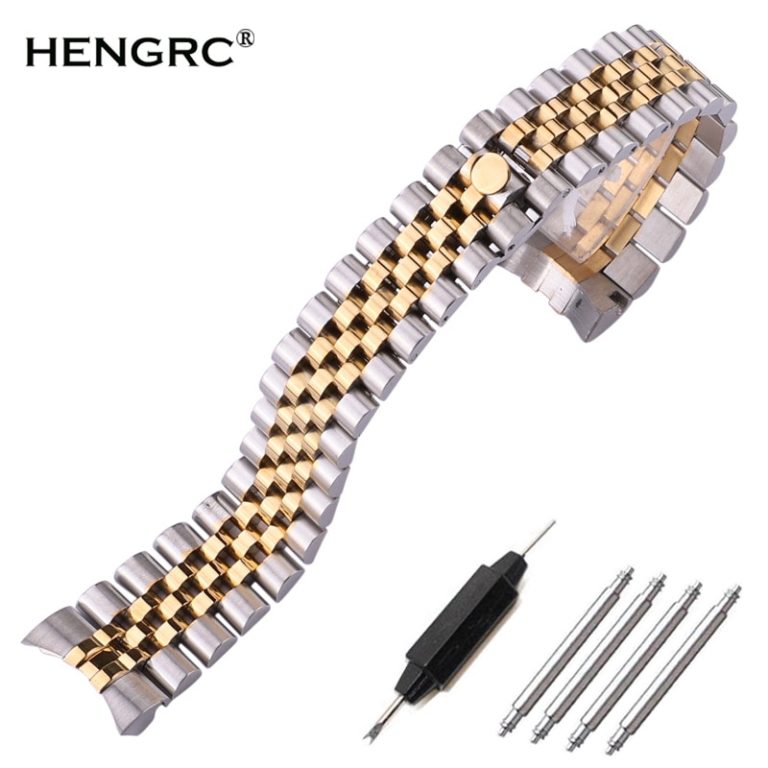 Stainless Steel Watch Band Strap 20mm Men Metal Watchbands Curved End Silver Fashion Women Solid Link Bracelet Accessories 1 Stainless Steel Watch Band Strap 20mm Men Metal Watchbands Curved End Silver