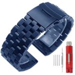 Dark Blue Stainless Steel 20mm Watch Band Metal Strap Watch Bands