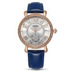 TIME100 Women Watches blue leather Bracelet Quartz Waterproof Wrist Watches