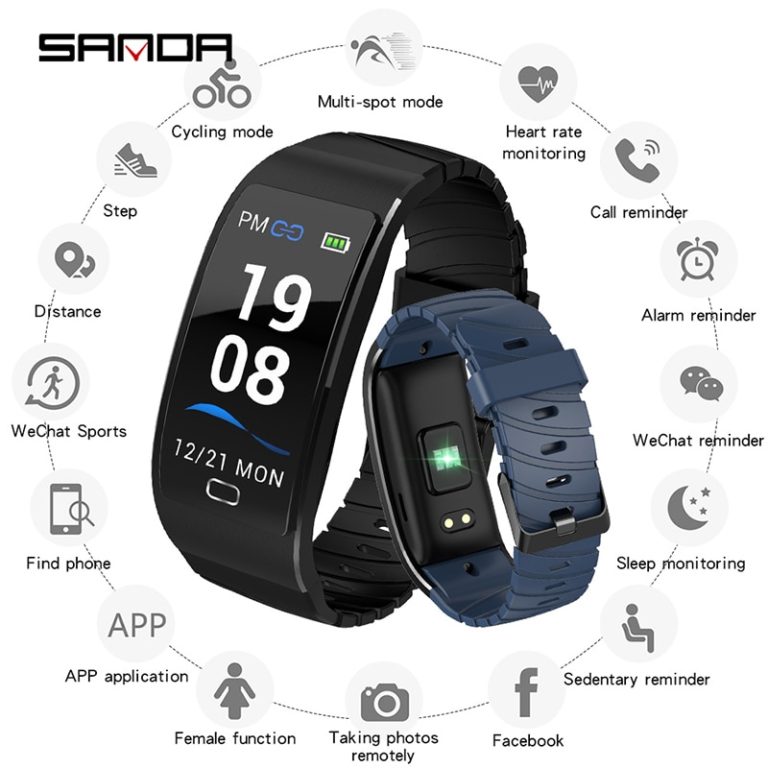 SANDA Smart Watch IP68 Waterproof Heart Rate Monitor Blood Pressure Fitness Bluetooth Men Women Smartwatch For Android IOS 1 Smart Watch Waterproof Heart Rate Monitor Blood Pressure Fitness Smartwatch