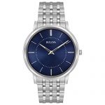 Bulova Men's Quartz Stainless Steel Dress Watch, Color:Silver-Toned (Model: 96A188)