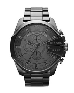 Diesel Men's Mega Chief Quartz Stainless Steel Chronograph Watch, Color: Grey (Model: DZ4282)