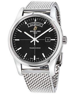 Breitling Transocean Black Dial Stainless Steel Men's Watch A4531012/BB69/154A