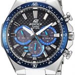 Casio Men's Edifice Quartz Watch with Stainless-Steel Strap, Silver, 20 (Model: EQS-800CDB-1BVCF)