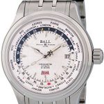 Ball Trainmaster Worldtime Automatic Stainless Steel Mens Watch Silver Dial Calendar GM2020D-SCJ-WH
