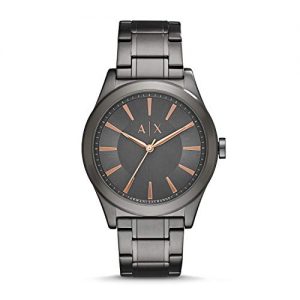 A|X Men's Gunmetal Tone Stainless Steel Watch AX2330