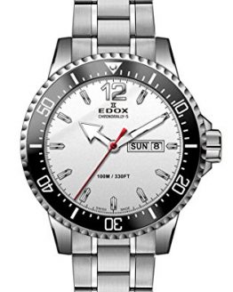 Edox Chronorally-s 84300-3M-ABN Stainless Steel Mens Watch Sapphire Crystal Case Back Quartz