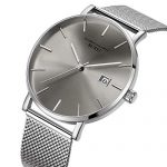 BUREI Men Automatic Watches Simple Minimalist Watch with Date