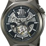 Bulova Men's Automatic-self-Wind Watch with Stainless-Steel Strap, Grey, 27 (Model: 98A179)