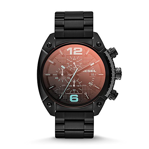 Diesel Men's Overflow Quartz Stainless Steel Chronograph Watch, Color: Black (Model: DZ4316)