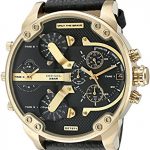 Diesel Mr. Daddy Analog Quartz 2.0 Two Hand Leather Watch