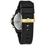 Bulova Men's Stainless Steel Analog-Quartz Watch with Silicone Strap, Black