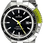 Edox Men's 53200 3NVM NIN Hydro Sub Analog Display Swiss Quartz Silver Watch