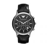 Emporio Armani Men's AR2447 Dress Black Leather Watch