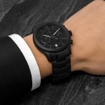 Wrist Watch - Black dial with Matte Black Stainless Steel Watch Band