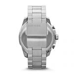 Diesel Mega Chief Silver Stainless Steel Quartz Black Dial Men's Watch