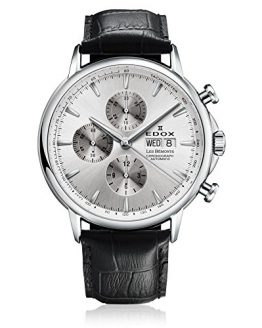 Edox Men's 01120 3 AIN Les Bemonts Analog Display Swiss Automatic Black Watch