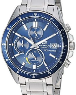 Casio Men's Edifice Quartz Watch with Stainless-Steel Strap, Silver, 21.7 (Model: EFS-S510D-2AVCR)