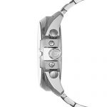Diesel Mega Chief Silver Stainless Steel Quartz Black Dial Men's Watch