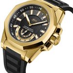 Luxury Men's Diamond Wristwatch, Perfect for City Adventures and Open Seas