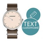 Customized Unisex Watches Classic Collection DIY Yours Text Customization 40mm Dial Arabic Numbers Simple Slim Quartz Watch White Black Red Pink NATO Leather Band Valentine's Day Anniversary Gifts