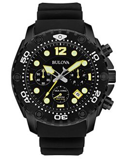 Bulova Men's 98B243 Sea King Analog Display Quartz Black Watch