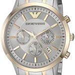 Emporio Armani Men's Dress Watch Quartz Stainless-Steel Strap, Silver, 13 (Model: AR11076)