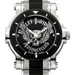 Harley-Davidson Men's Bulova Winged Skull Wrist Watch 78A109