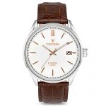 Vincero The Kairos Dial Leather Strap Men's Watch WHI-SIL-K08