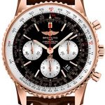 Breitling Navitimer 01 43 Rose Gold Men's Watch on Brown Strap RB012012/BA49-739P