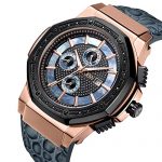 Saxon 0.16 ctw Diamond Wrist Watch with Leather Bracelet