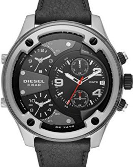 Diesel Mens Chronograph Quartz Watch with Leather Strap DZ7415
