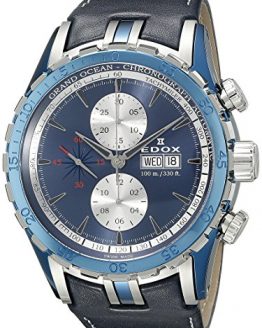 Edox Men's 01121 357B BUIN Grand Ocean Analog Display Swiss Automatic Blue Watch