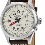 Ball Men's GM1086C-LJ-WH 'Engineer Master II Aviator' White Dial Brown Leather Strap GMT Swiss Automatic Watch