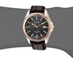 Bulova Men's Stainless Steel Brown Leather Band Dress Watch