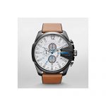 Diesel Men's DZ4280 Mega Chief Gunmetal Brown Leather Watch