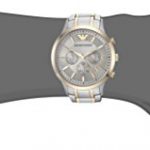 Emporio Armani Men's Dress Watch Quartz Stainless-Steel Strap, Silver, 13