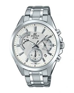 Casio Men's Edifice Silver Quartz Watch with Stainless-Steel Strap, 21.6 (Model: EFV-580D-7AVUDF)