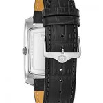 Bulova Men's Stainless Steel Analog-Quartz Watch with Leather-Crocodile Strap