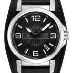 Harley-Davidson Men's Bulova Ghost Bar & Shield Wrist Watch. 76B163