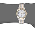 Seiko Men's Two-Tone Solar White Dial Watch WATER RESISTANT 30 METERS