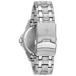 Bulova Men's Black Dial Stainless Steel Watch