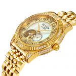 BINLUN 18K Gold Men's Wrist Watch Tourbillon