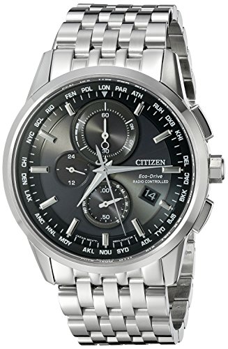 Citizen Men's Eco-Drive World Chronograph Atomic Timekeeping Watch with Perpetual Calendar, AT8110-53E