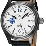 Ball Men's NM1092C-L3J-SLBE 'Fireman' White Dial Black Leather Strap Santa Fe Limited Edition Swiss Automatic Watch
