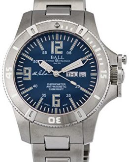 Ball Engineer Spacemaster Captain Poindexter Blue Face Day Date Automatic Mens Swiss Stainless Steel Bracelet Limited Edition Watch DM2036A-S5CA-BE