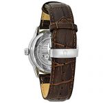 Bulova Men's Mechanical Hand Wind Stainless Steel and Leather Dress Watch